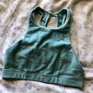 Light Blue Corduroy Sports Bra